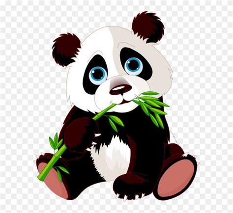 Panda Panda Eating Bamboo Cartoon Free Transparent Png
