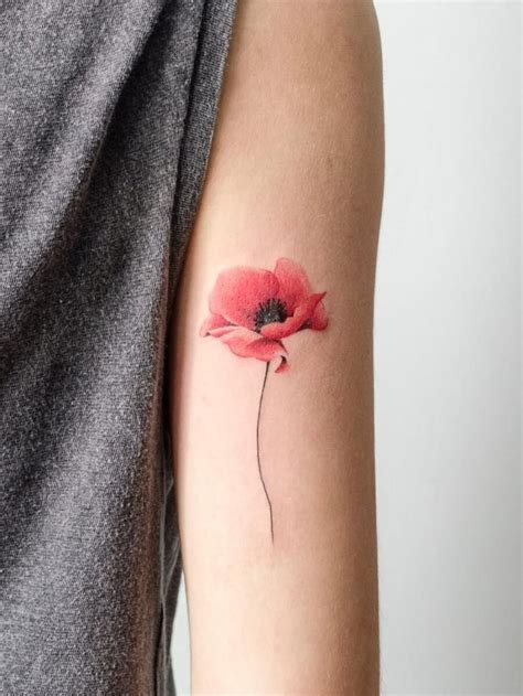いろいろ Red Poppy Flower Tattoo 114077 Red Poppy Flower Tattoo Meaning