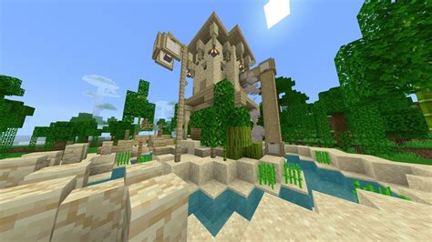 I Built A Desert Oasis In Minecraft Hardcore Hardcore Minecraft Youtube