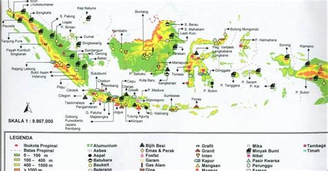 PETA PERSEBARAN HASIL TAMBANG DI INDONESIA GADISNET