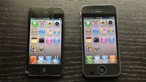 Iphone 4 Vs Ipod Touch 4 Youtube