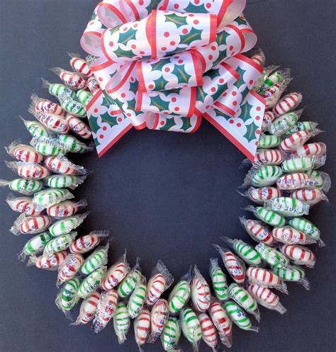 Holiday Special Christmas Candy Wreath Peppermint Spearmint Etsy