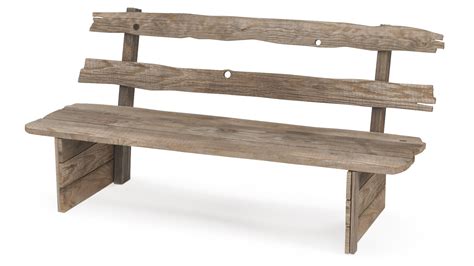 old wooden bench 3d model 19 3ds blend c4d fbx max ma lxo obj free3d