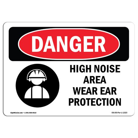 Signmission Osha Danger High Noise Area Wear Ear Protection Sign Wayfair