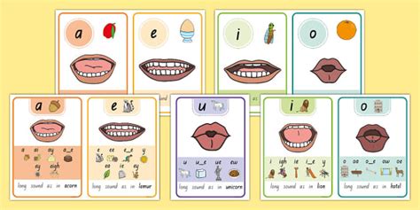 Long Vowels And Short Vowels Sound Cards Twinkl Nz