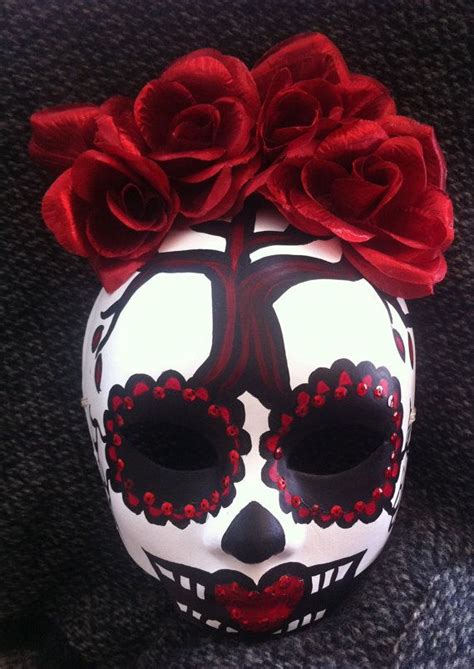 Day Of The Dead Masquerade Sugar Skull Mask Reserved Custom Etsy