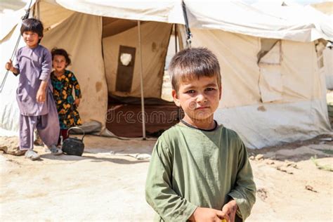 Refugees In A Camp Outside Kabul In May 2022 Editorial Stock Photo