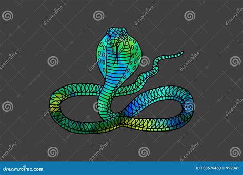 Snake Cobra Graphic Patterns Eps10 Vector Illustration Hand Drawing