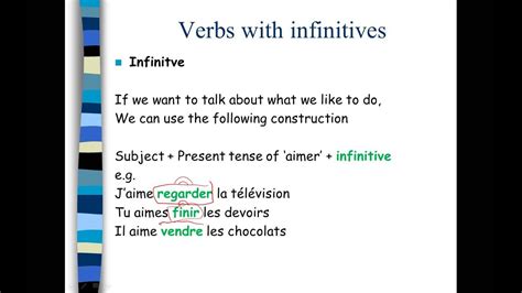 Examples of infinitives · moana is eager to see her family. ilearn french - Verbs with infinitives - YouTube