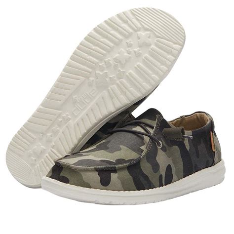 Hey Dude Womens Wendy Slip On Camo Print Clearys Shoes And Boots
