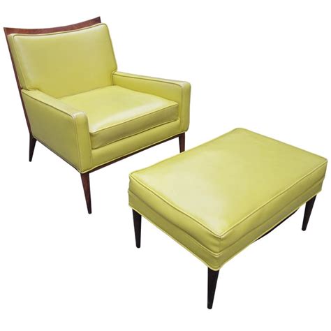 Did you scroll all this way to get facts about mid century ottoman? Paul Mccobb Yellow Faux Leather Lounge Chair And Ottoman ...
