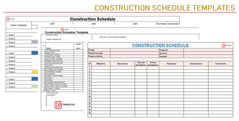 Construction Schedule Template Excel Project