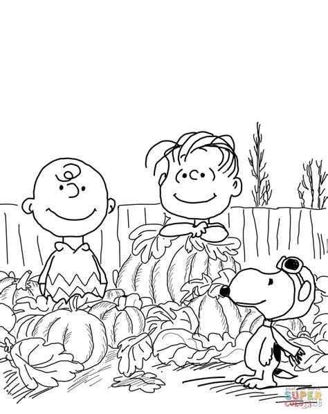 Printable Charlie Brown Halloween Coloring Pages