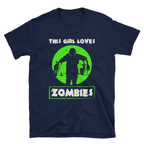this girl loves zombies halloween t shirt zombie shirt etsy