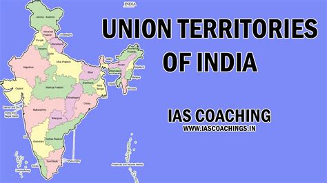 7 Union Territories On Political Map Of India Map