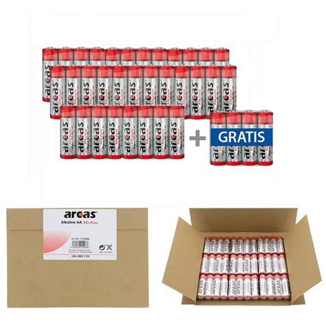 Arcas Alkaline Lr6aa 324 Batterien Mit Maxibriefkart Batterie