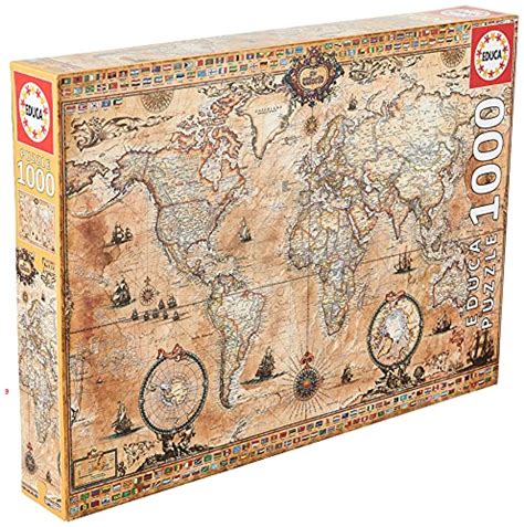 Educa Antique World Map 1000 Piece Puzzle Brown Pricepulse