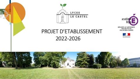 Projet Détablissement Projet Détablissement Lpo Le Castel