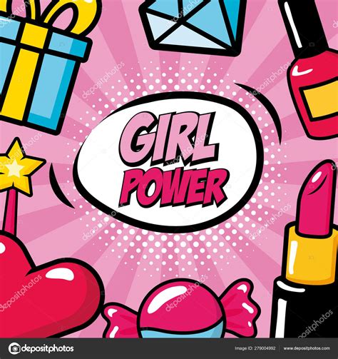 Girl Power Pop Art Stock Illustration By ©yupiramos 279004992