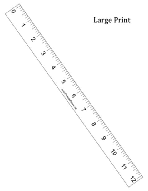 Clear and concise, without crazy patterns. Large Print Ruler - Printable Ruler