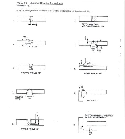 Solved Weld 68 Blueprint Reading For Welders Worksheet No