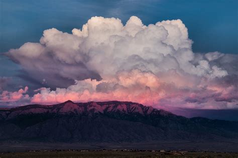 Clouds Over The Crest New Mexico From West Mesa Sunset Land Of