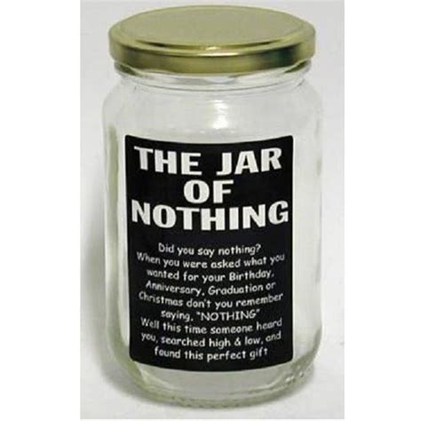 A Jar Of Nothing T With Images Birthday Ideas For Her White