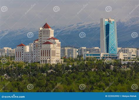 Marble Clad Building In Ashgabat Capital Of Turkmenist Royalty Free
