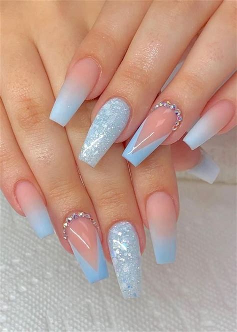 44 classy long coffin nails design to rock your days latest fashion trends for woman blue