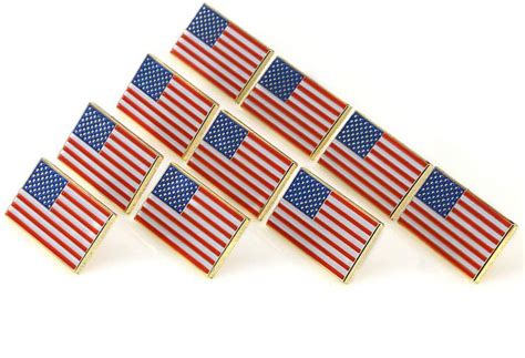 Exquisite American Flag Lapel Pin The Stars And Stripes Solid Metal