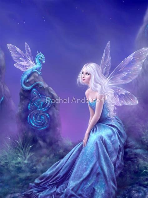 Luminescent Fairy And Dragon Art Scarf By Rachel Anderson Fairy Dragon
