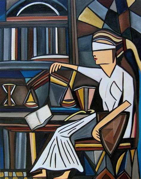 Blind Justice Painting By Karen Serfinski