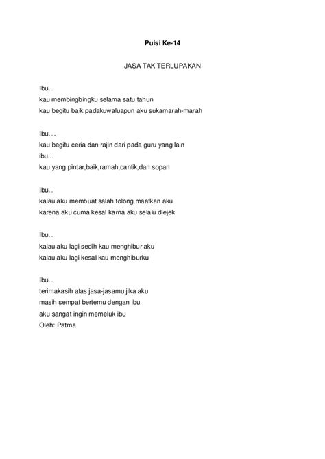 Contoh surat pribadi permintaan maaf xxxii. Puisi Dalam Bahasa Inggris Ibu - Kumpulan Puisi