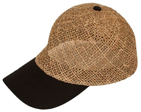 Vented Natural Straw Baseball Cap By Capas Baseball Cap Fitted