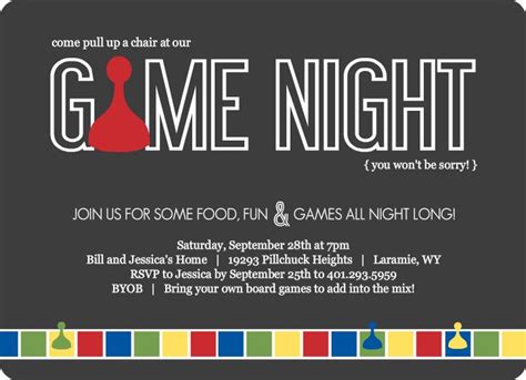 Game Night Invitations Game Night Party Invites Board Game Night