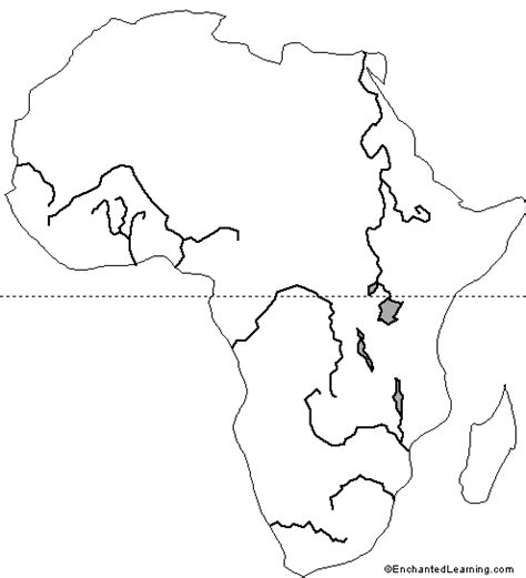 Outline Map African Rivers