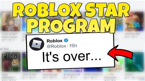 Roblox Star Creator Program Is Done Youtube