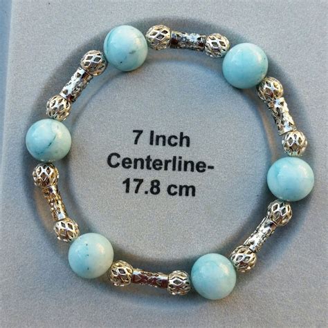 Blue Larimar Quartz And Silver Plated Metal Beads By Ccgemstonejewelry