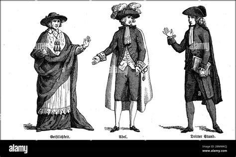 French Revolution Costume Of Representatives Of The Three Estates After