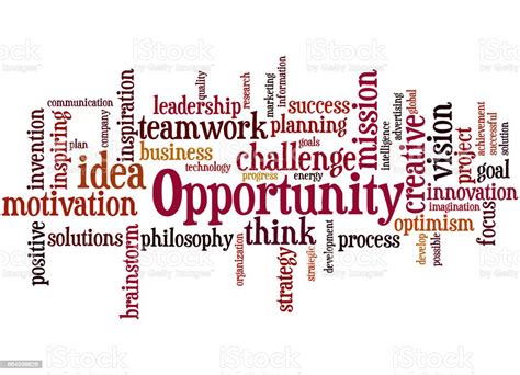 Opportunity Word Cloud Concept 5 Stock Illustration - Download Image ...