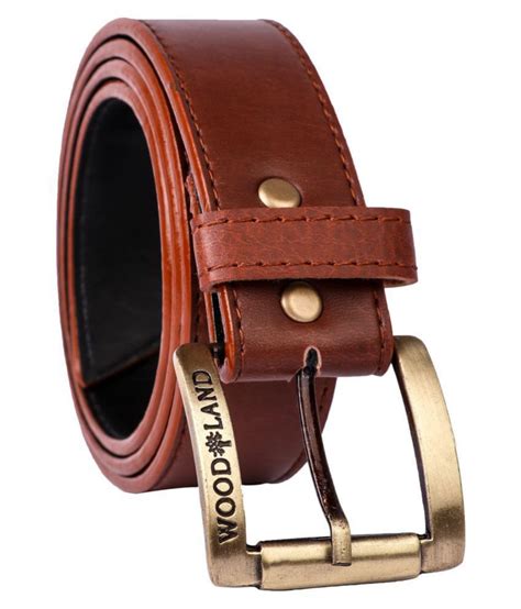 woodland belts Brown Leather Casual Belt - Pack of 1: Buy Online at Low ...