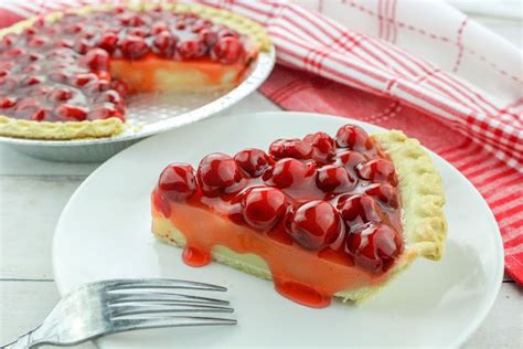 Cherry Cream Pie Aka Cherry Custard Pie Just A Pinch Recipes