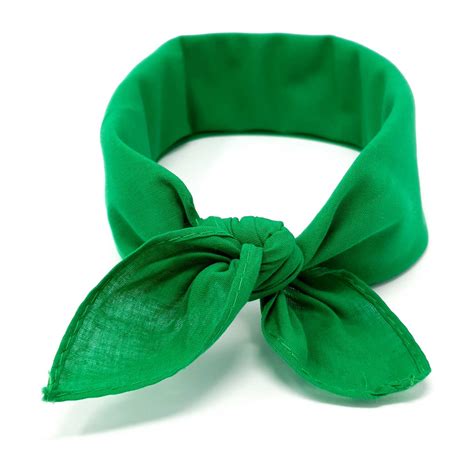 Green Plain Bandana Headband Mens And Womens Shyface