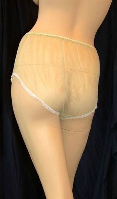 Vintage Panties Nylon Knickers Sheer See Through Vintage Panties Retro Burlesque Classic