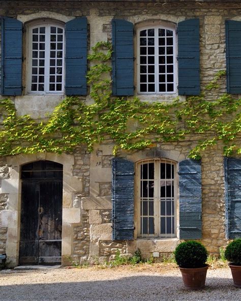 French Country Home French Exterior French Country House House Shutters