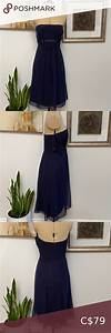 Belsoie Blue Strapless Dress Size 8 Like New Blue Strapless Dress