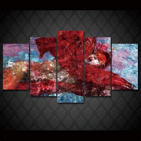 Nude Color Abstract 5 Panel Canvas Art Wall Decor Canvas Storm