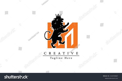 Luxury Initial Letter M Lion Logo Stock Vector Royalty Free