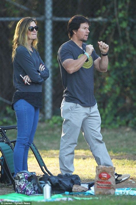Proud Father Mark Wahlberg Supports Sons Football Game Mark Wahlberg Soccer Dad Football