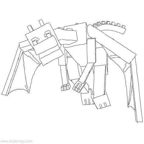 Ender Dragon Coloring Pages Clipart Black And White